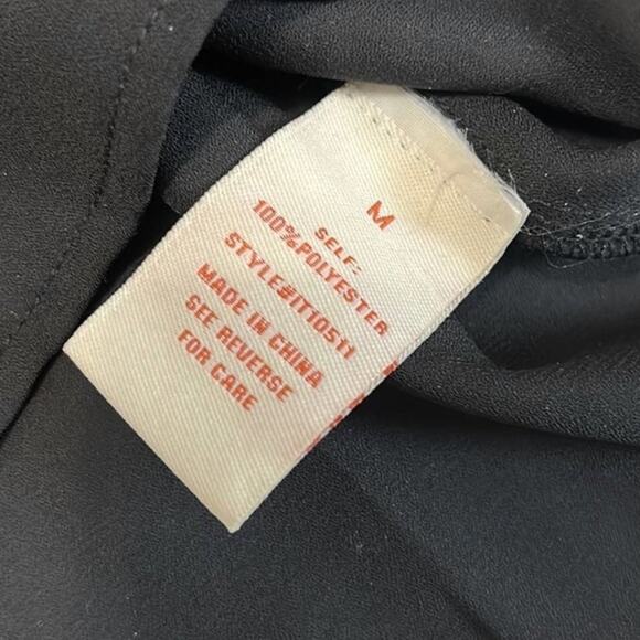 The Impeccable Pig Black mockneck blouse with bell sleeves women’s size medium - Picture 7 of 7